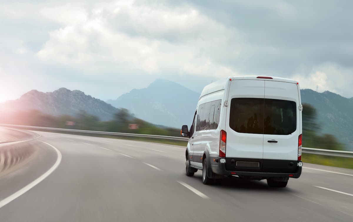 Van on the road